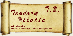 Teodora Milotić vizit kartica